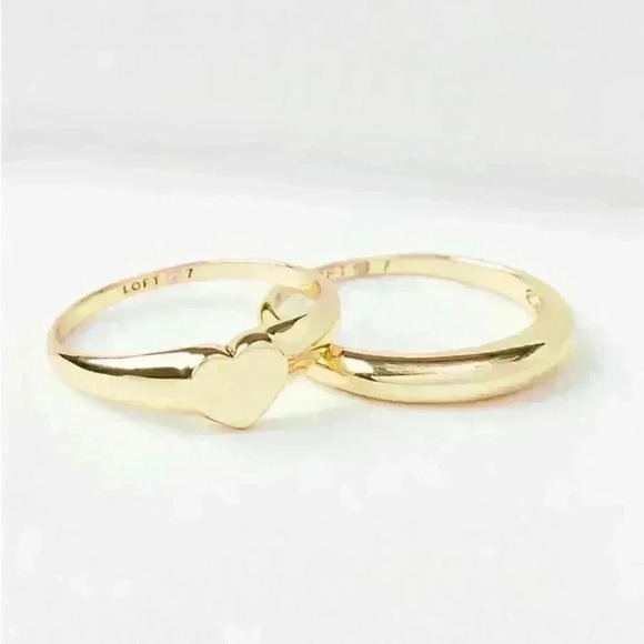 Heart Signet Ring Set - Picture 1 of 2